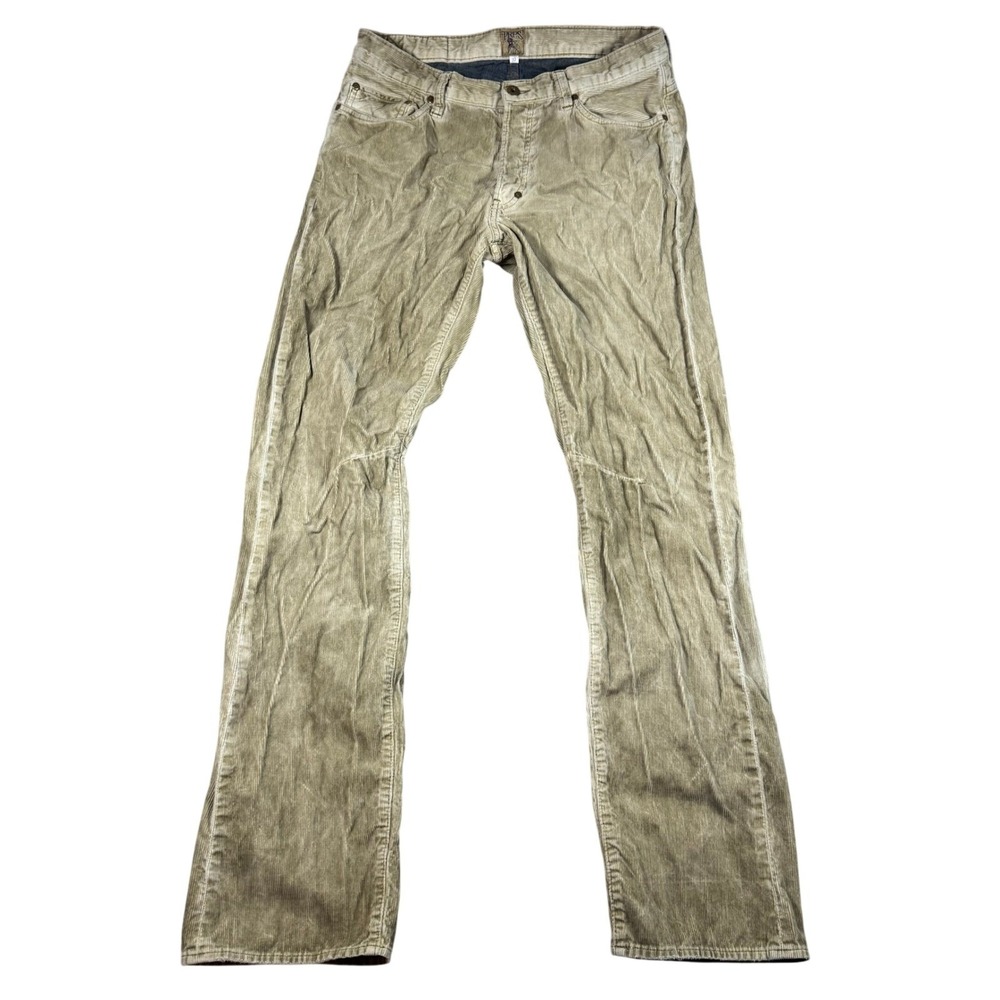 PRPS Corduroy Pants Mens 32 (30x32) Tan Khaki Straight Leg Cotton Button Fly